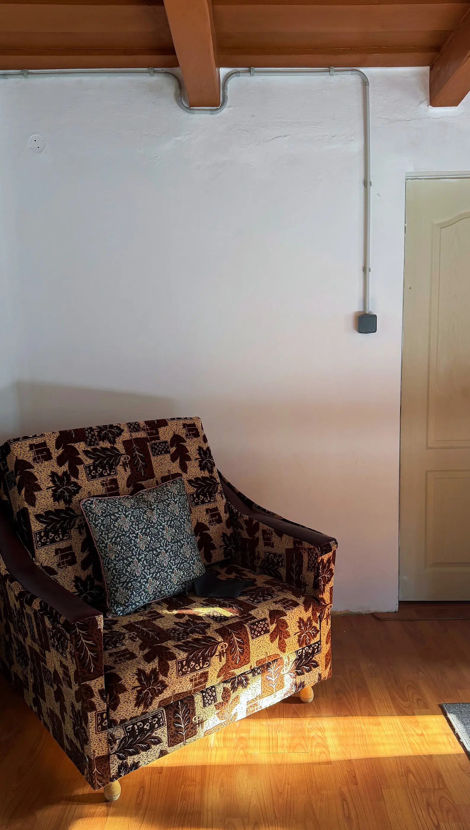 An old armchair in the morning light